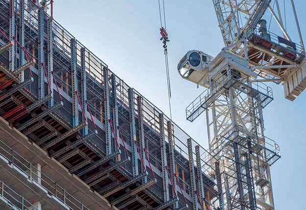 High-rise construction site
